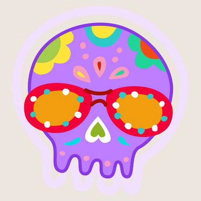 Free day of the dead catrina skull illustration