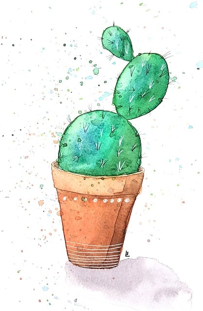 Free Watercolor Cactus illustration and picture