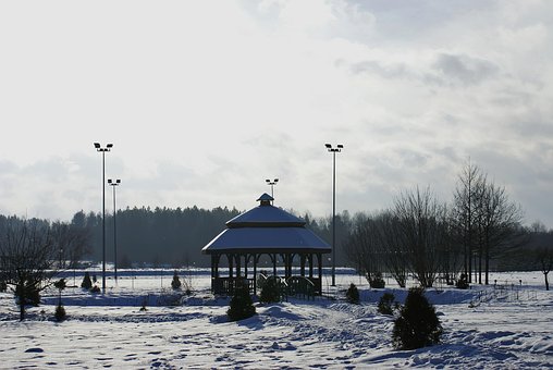 Laube, Winter, Sich Ausruhen, Schnee