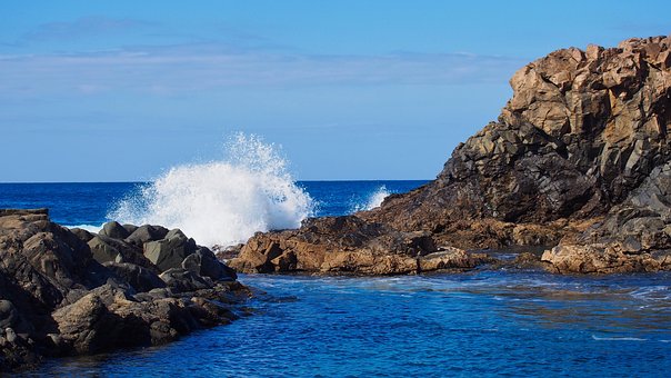 Fuerteventura, Bølger, Hav, Ferie