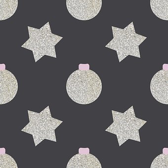 Estrela, Bola De Natal, Brilho, Preto