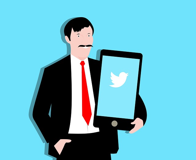 Free twitter application man illustration