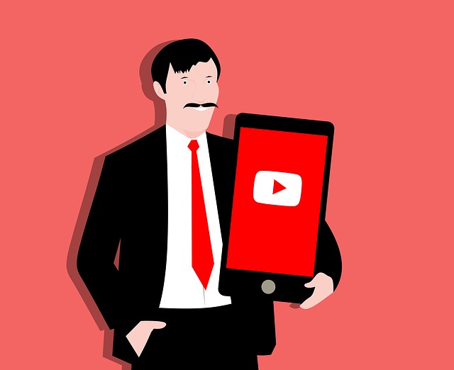 Free youtube application man illustration