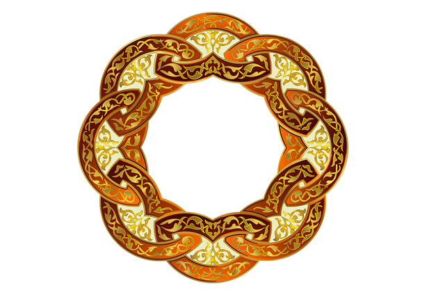 Free islamic patrren label illustration