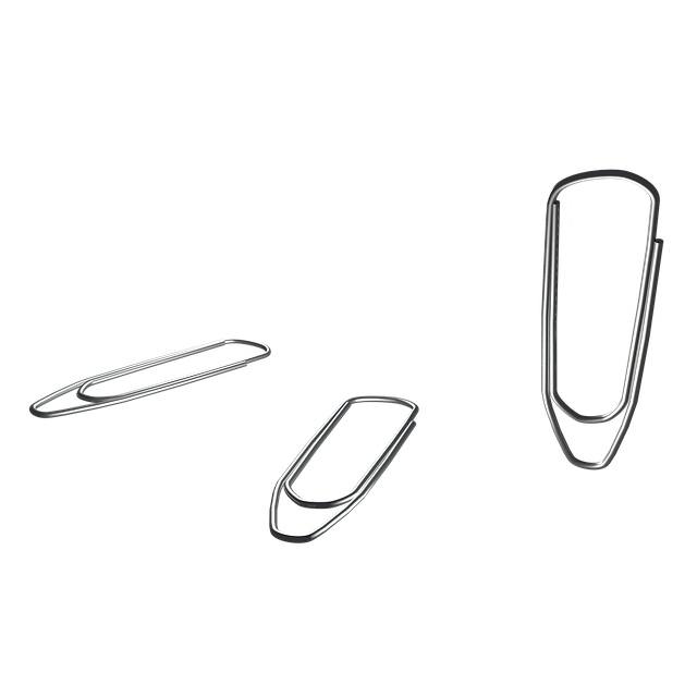 Free paperclip isolated metal illustration