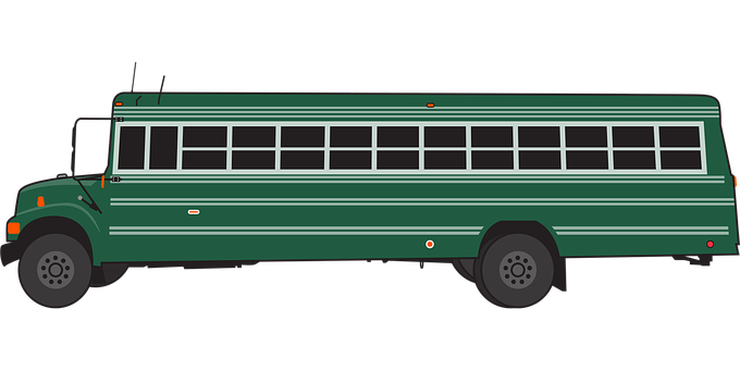 Free Green Bus Bus vector and picture