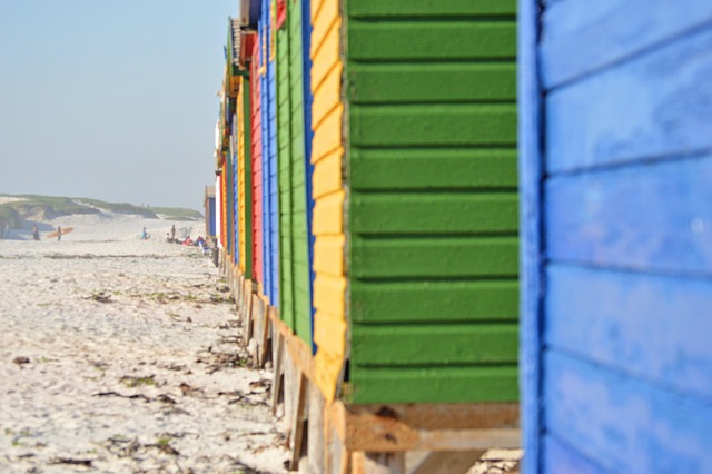 Cape Town, Strand, Sand, Hus, Farver