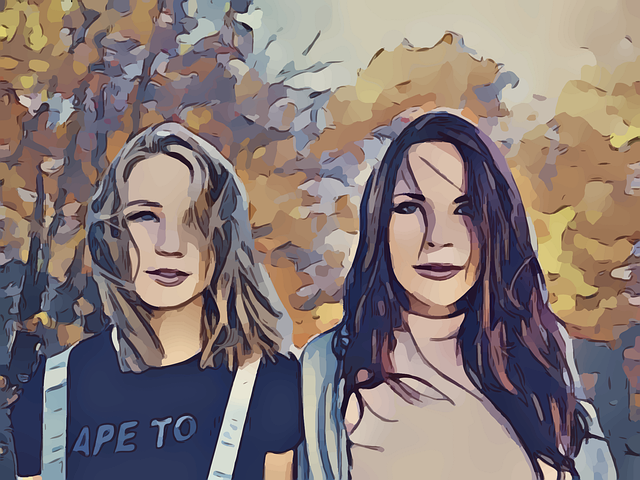 Mamá, Hija, Muchachas, Otoño, Felicidad
