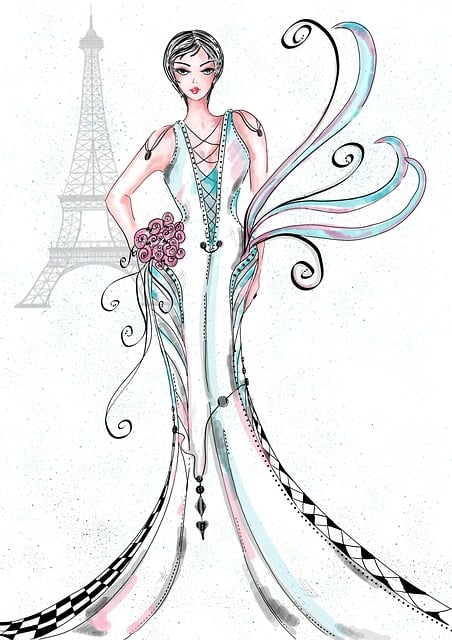 Free fashion female model illustration