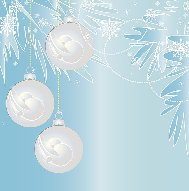 Free christmas background baubles paper lace illustration