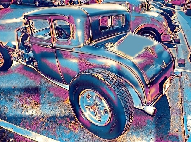 Free hot rod car illustration