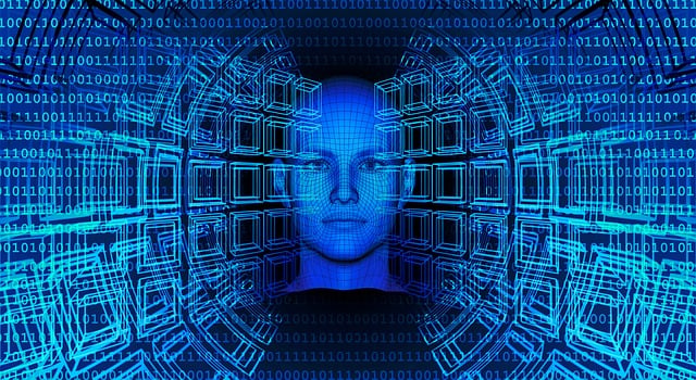 Free technology artificial intelligence brain illustration