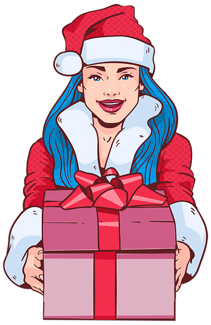 Free Christmas Woman illustration and picture