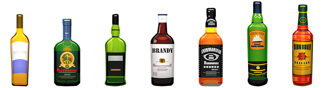 Free alcohol bottles whiskey illustration
