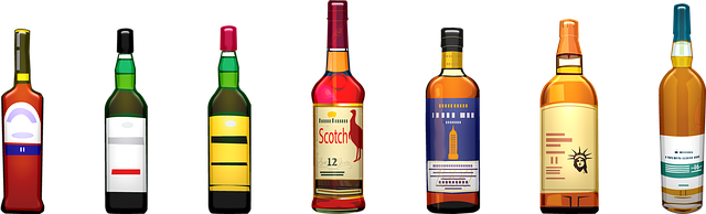 Free alcohol bottles whiskey illustration