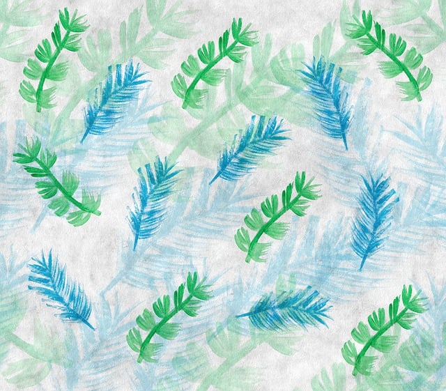 Free pattern feather fir illustration