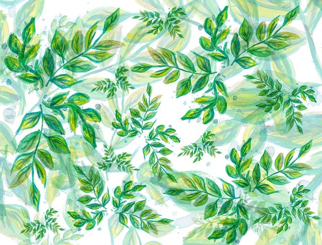 Free leaves green pattern illustration