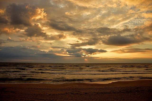 Baltisch, Meer, Sonnenuntergang, Himmel