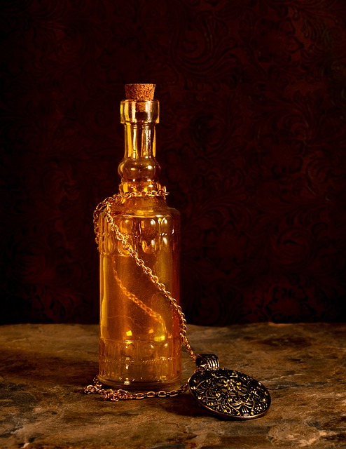 Fles, Keten, Halsketting, Goud