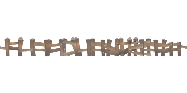 Free fence wood crooked vector