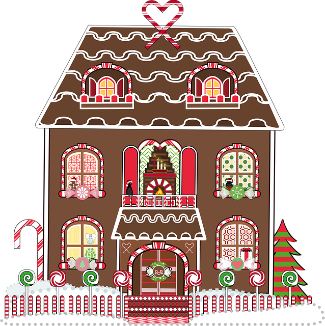 Free graphic gingerbread house gingerbread vector