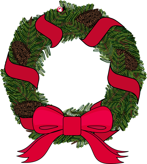 Free graphic wreath christmas illustration