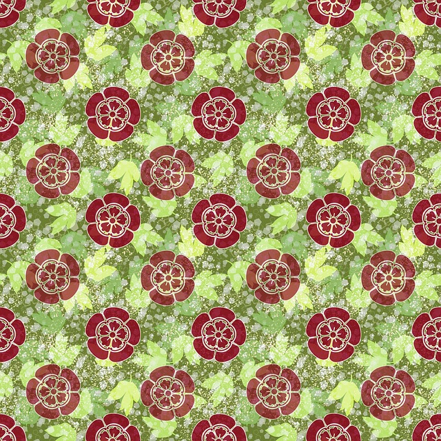 Free seamless pattern leaf illustration