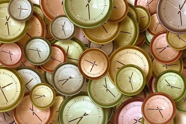 Free clock time time management illustration