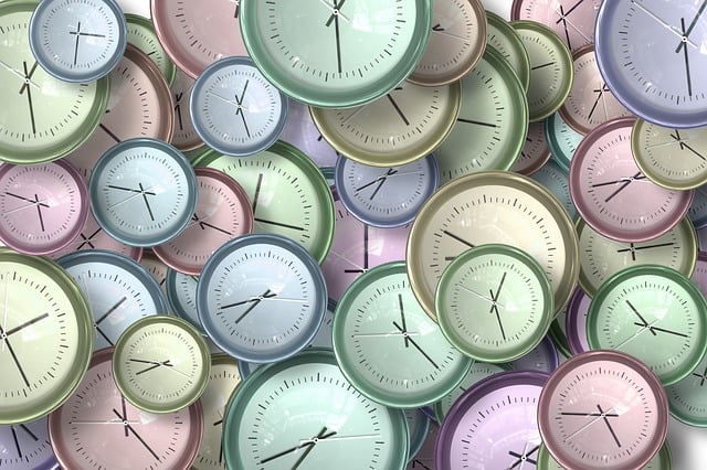 Free clock time time management illustration