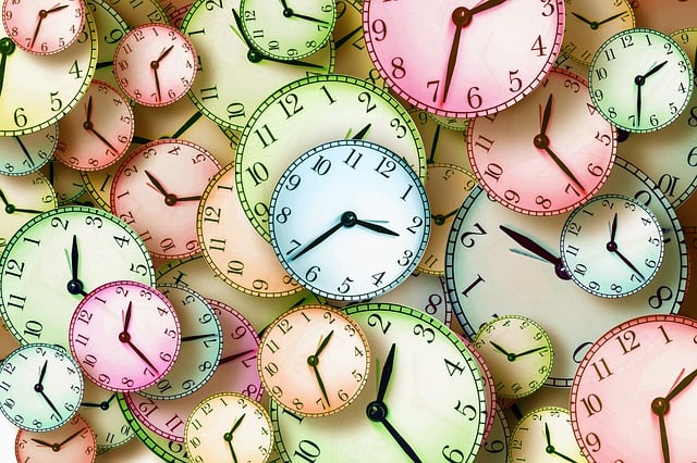 Free clock time time management illustration