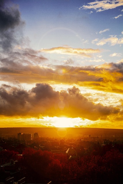 Panorama, Pôr Do Sol, Ucrânia, Kharkov