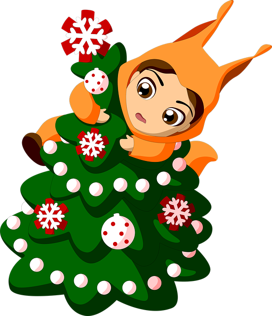 Free christmas tree carnival costume squirrel illustration