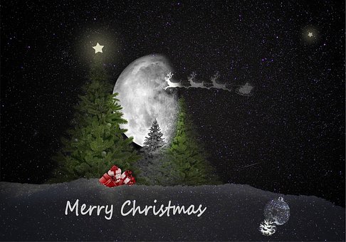 Kerstmis, Kerstkaart, Vakantie, Sneeuw