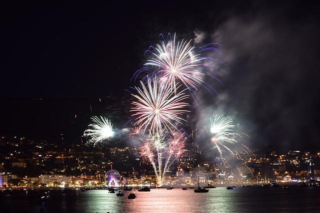 Free Ships Fireworks photo and picture
