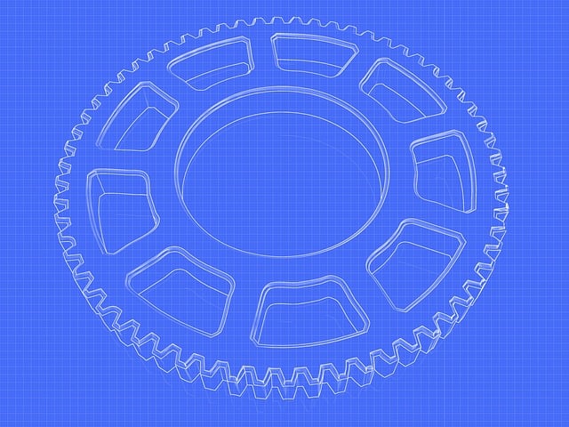Free blueprint gear design illustration