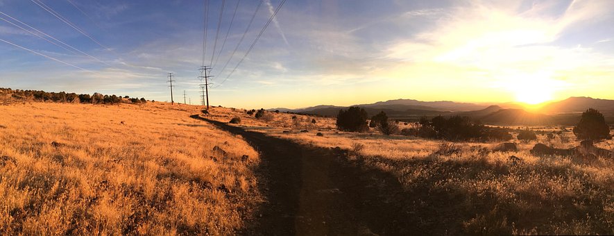 Atardecer, Panorama, Cielo, Paisaje