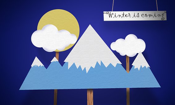 Vinter, Plakat, Banner, Barn