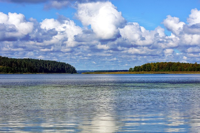 Visning, Blå Himmel, Sø, Landskab, Vand