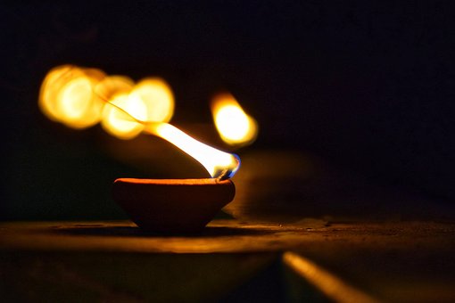 Diwali, Festival, Luz De Óleo