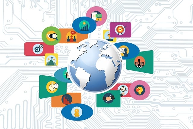 Free icon circuit board network illustration
