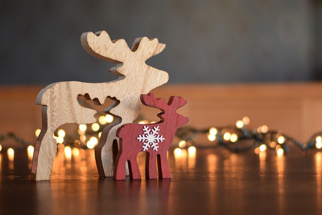 Kerstmis, Kerstsfeer, Hert, Lampjes