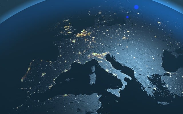 Free europe night map europe map europe illustration