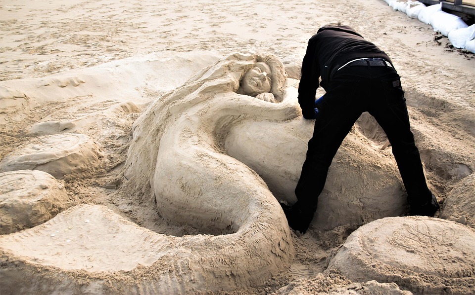 Kameraad Charles Keasing niet verwant Zandsculptuur Zand Kunst - Gratis foto op Pixabay