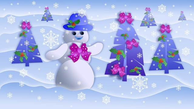 Free snowman winter new year illustration