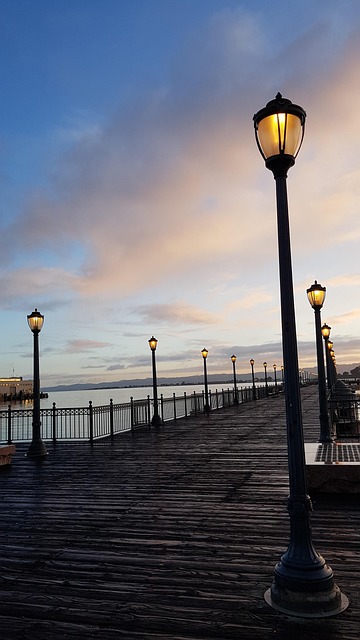 Free Street Lamp Morning photo and picture