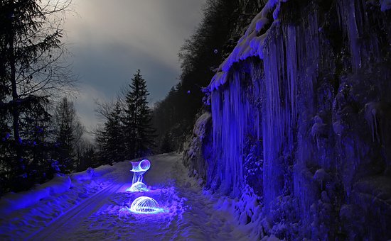 Flødeis, Sne, Vinter, Frost, Kold