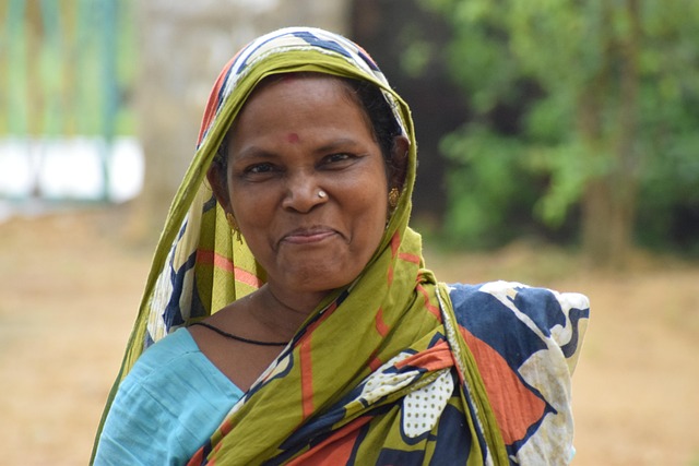 Odisha, Frauen, Lächelnd, Sari