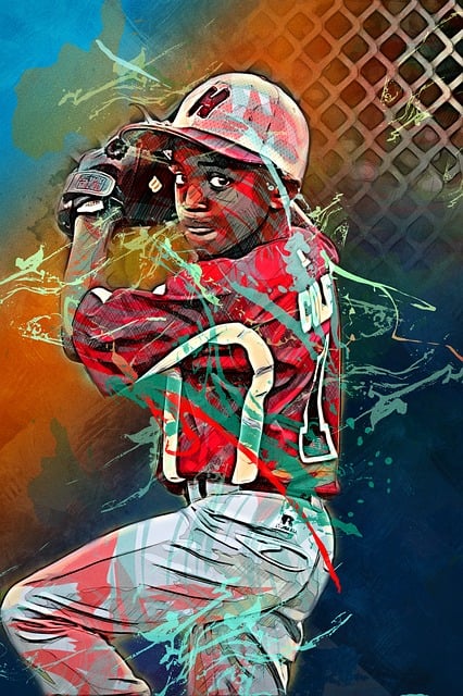 Free boy player baseball illustration