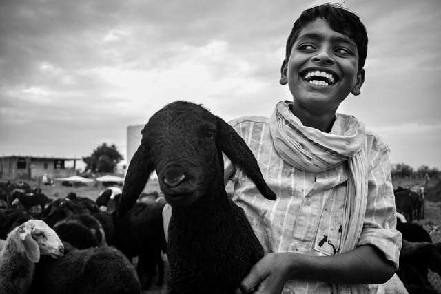 Free Happy India Black And White photo and picture