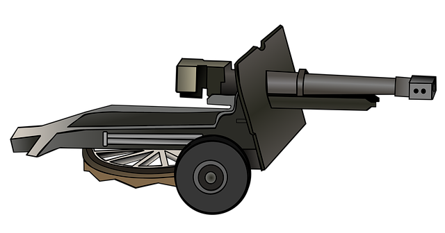 Free field gun first world war 25 pounder illustration
